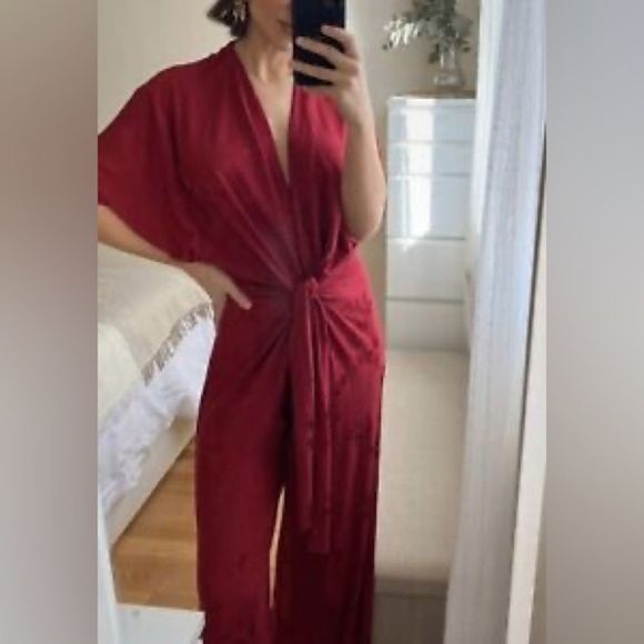 Zara Pants - ZARA LONG JACQUARD JUMPSUIT